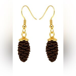 Pine Cone Earrings Fall Autumn Forest Mountains Nature